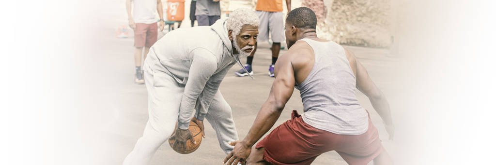 Uncle Drew Characters on Basketball Court