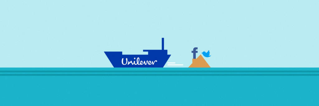 Unilever ship sailing away from social media platforms