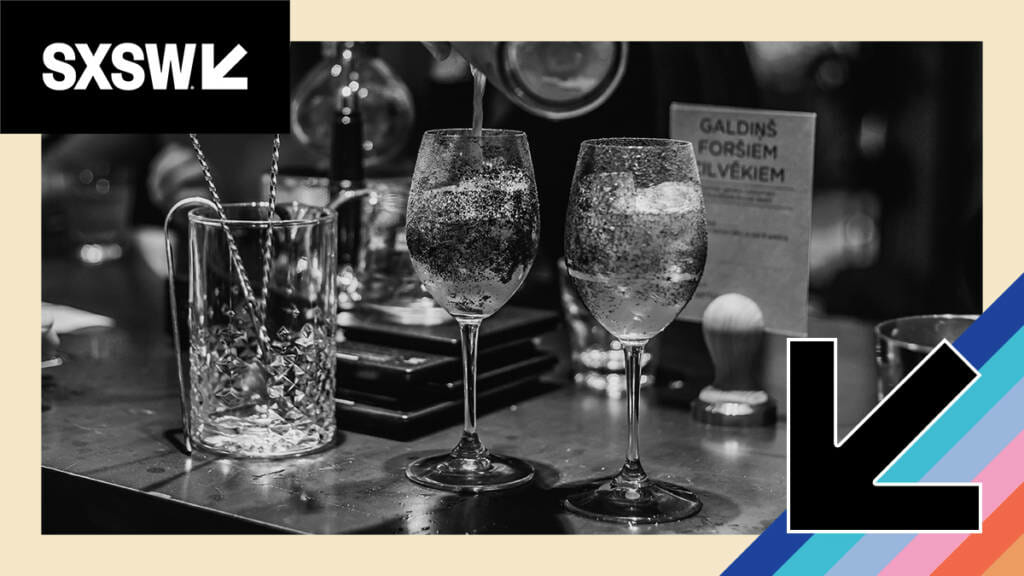 alcoholic beverages sitting at bar