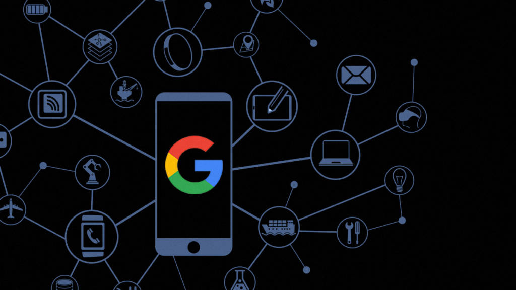 Google on mobile phone connected to a variety of devices