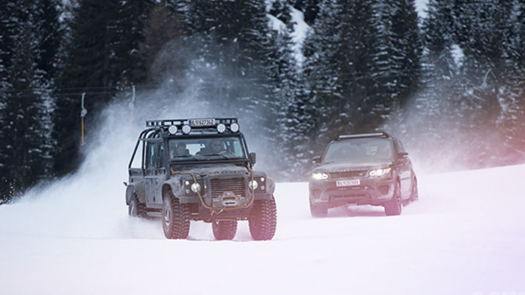 Land Rover Vehicles in the Swiss Alps