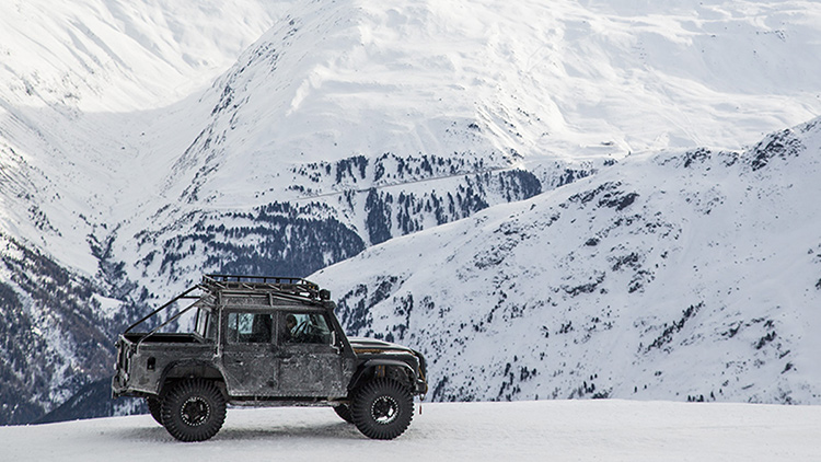 Land Rover Vehicles in the Swiss Alps