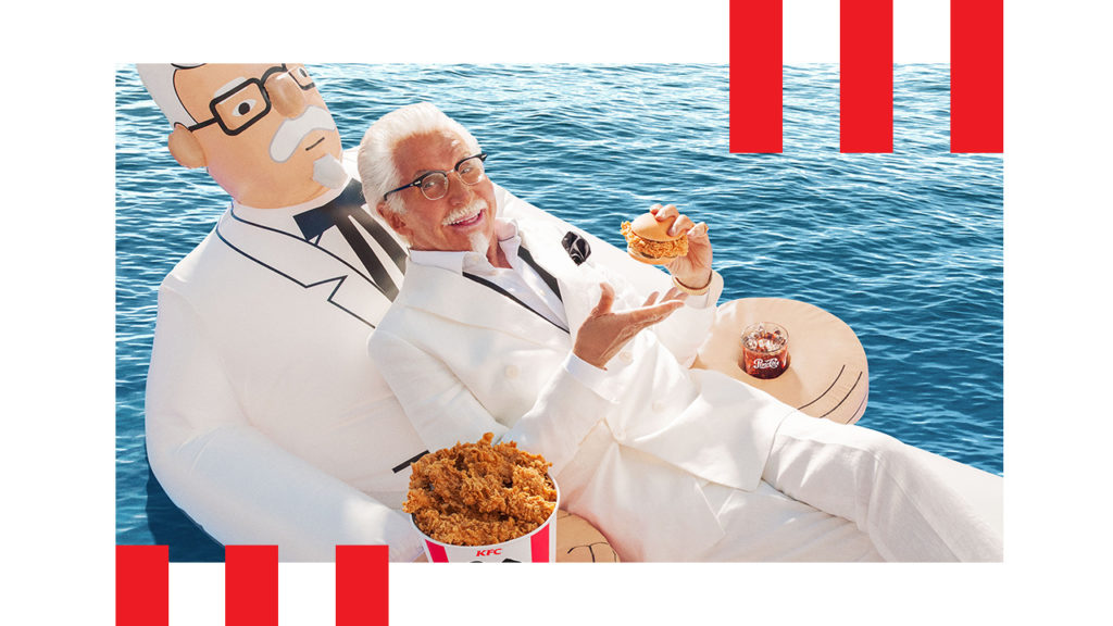 Memorial Day KFC pool float Floatie Colonel Sanders