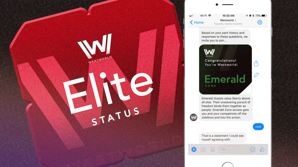 Westworld Facebook Chat bot Elite Status