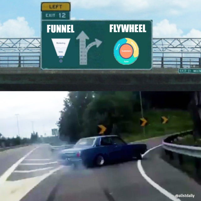 12 Dank Marketing Memes That Illustrate 2018 In A Nutshell - Funnel vs Flywheel