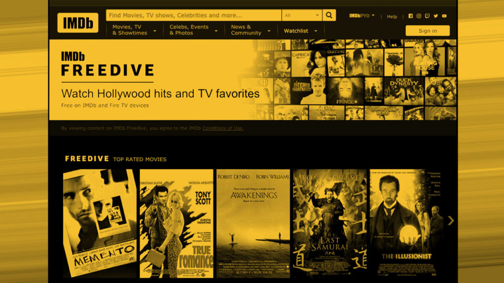 AList shares Amazon's IMDb Announces Free, Ad-Supported Video Channel
