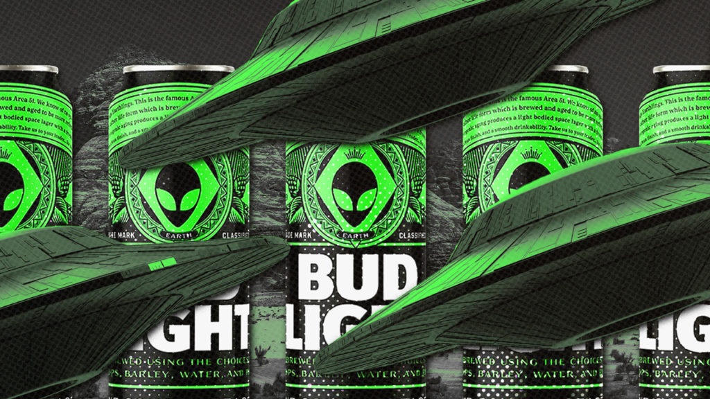 AList shares Bud Light offers free beer for aliens