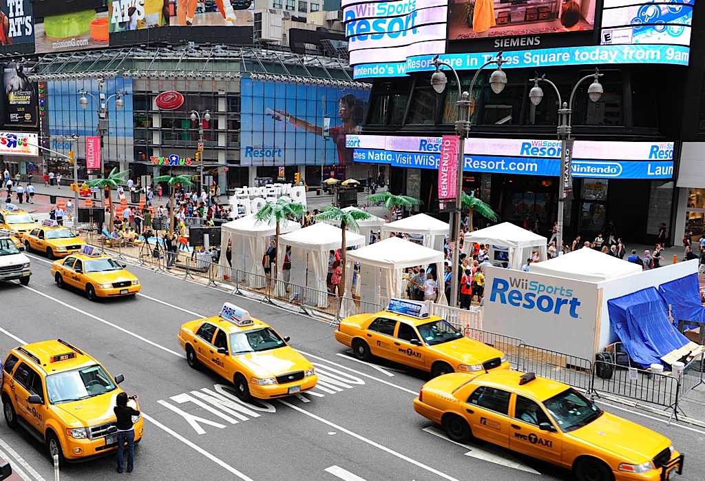 Eye catching beach on Military Island, Times Square