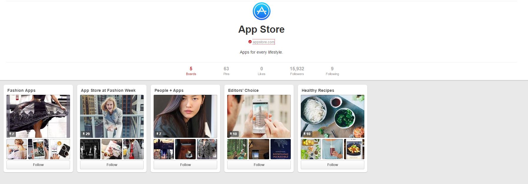 Pinterest App Store Apple